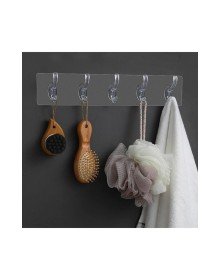 Çok Amaçlı Kendinden Yapışkanlı 5li Şeffaf Askı