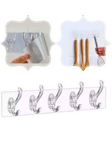 Çok Amaçlı Kendinden Yapışkanlı 5li Şeffaf Askı