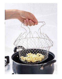 Çok Fonksiyonlu Pratik Süzgeç Katlanır - Kızartma Haşlama Aparatı -Chef Basket