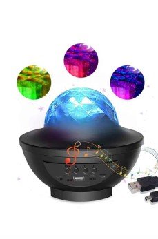 Çok Renkli Projektör Lamba Disko Topu Gece Lambası Kablosuz