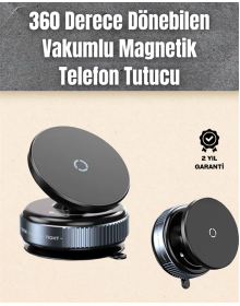 Çok Yönlü Döner Başlıklı Vakumlu Araç Telefon Standı – Sert Yollarda Stabil Kullanım