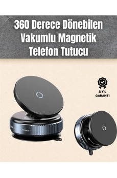 Çok Yönlü Döner Başlıklı Vakumlu Araç Telefon Standı – Sert Yollarda Stabil Kullanım