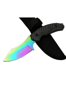 Columbia 156A Renkli Gökkuşağı Kamp Çakı Bıçağı 19 cm - Kılıflı