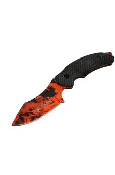 Columbia 156B Turuncu Desenli Kamp Çakı Bıçağı 19 cm - Kılıflı