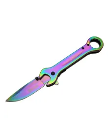 Columbia 8000A Anahtar Görünümlü Renkli Kamp Çakı 19 cm - Otomatik, Metal Sap