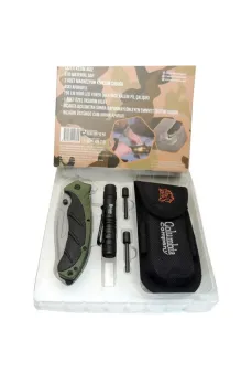 Columbia FST-3070-B Kamp Çakısı Fenerli Grn. 21,5 cm Manuel, Kemerlikli