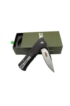 Crkt Muskie 202 BK Siyah Kamp / Outdoor Çakı 18 cm - Yarı Otomatik, Kemerlikli, Kutulu