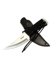 Crkt Scrub Fixed 2712 WY Kamp / Outdoor Bıçak 22,5cm - İpli Sap, Deri Kılıflı