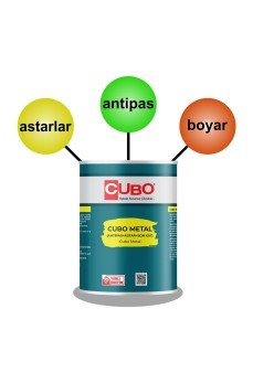 Cubo Metal Pas Boyası Beyaz 0,75 Litre