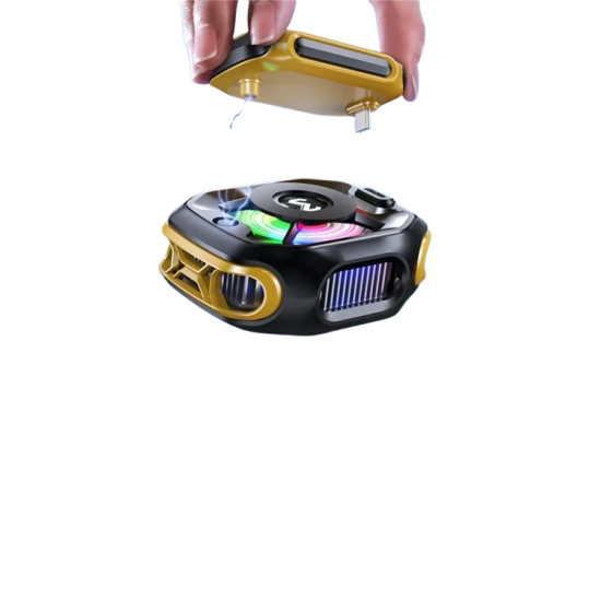 RGB Işıklı Girdap Fanlı Mobil Soğutucu | Manyetik Montaj | Type-C Girişli