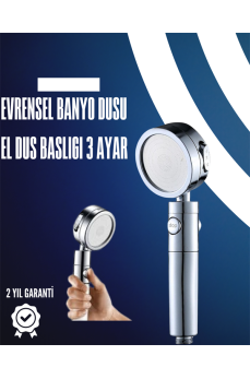 Dayanıklı ve Ergonomik Tasarımlı Ayarlanabilir El Duş Başlığı