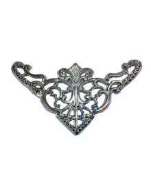 Dekoratif Köşe Süsü, Köşelik - Büyük, 31x55mm, Nikel, 100 Adet