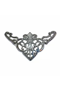 Dekoratif Köşe Süsü, Köşelik - Büyük, 31x55mm, Nikel, 100 Adet