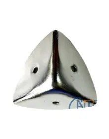 Dekoratif, Kutu, Sandık Köşesi - 45x28 mm,Büyük, Nikel, 1 Adet