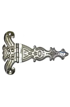 Dekoratif, Sac Tek Kuyruklu Menteşe - 69x102 mm, Büyük, Nikel, 100 Adet