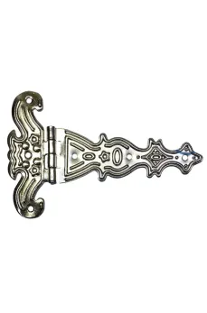 Dekoratif, Sac Tek Kuyruklu Menteşe - 69x102 mm, Büyük, Nikel, 100 Adet