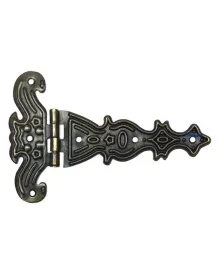 Dekoratif, Sac Tek Kuyruklu Menteşe - 69x102 mm, Büyük, Antik, 100 Adet