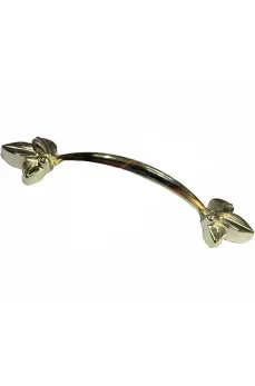 Dekoratif Zamak Yaprak Kulp - 96mm, Sarı, 1 Adet Dekoratif Zamak Yaprak Kulp - 96mm, Sarı, 1 Adet