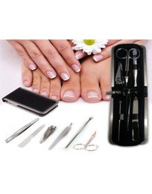 Deri Çantalı 6 Parça Manikür Seti