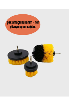 Yüksek Devirde Etkili Temizlik Sağlayan Matkap Ucu Fırça Seti