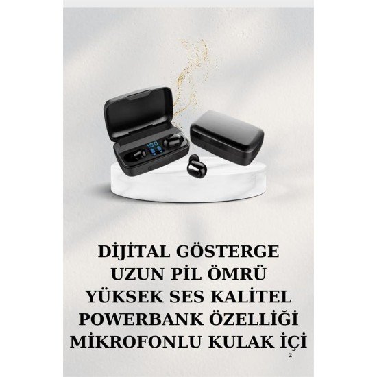 Dijital Göstergeli Bluetooth Kulaklık Kablosuz TWS Stereo Bluetooth 5.0 Dijital Göstergeli Bluetooth Kulaklık Kablosuz TWS Stereo Bluetooth 5.0