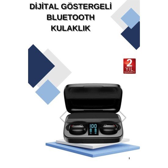 Dijital Göstergeli Bluetooth Kulaklık Kablosuz TWS Stereo Bluetooth 5.0 Dijital Göstergeli Bluetooth Kulaklık Kablosuz TWS Stereo Bluetooth 5.0