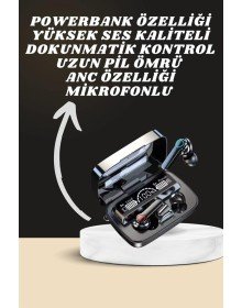 Dijital Göstergeli Powerbank Kulaklık ve 7 Kordonlu Yeni Nesil Akıllı Saat Amoled Ekran