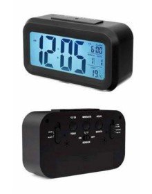 Dijital Masa Saati Takvim Çalar Saat Alarmlı Işıklı Led Ekran Pilli