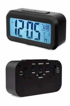 Dijital Masa Saati Takvim Çalar Saat Alarmlı Işıklı Led Ekran Pilli