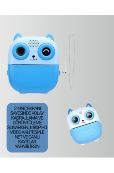 Dijital Termal Yazıcılı Mini Kamera – HD Video & Anında Fotoğraf Çıktısı