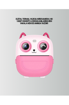 2.4” Ekranlı Mini Kamera – 1080p Kayıt + Mürekkepsiz Yazdırma