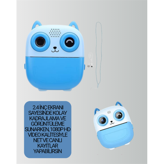 2.4” Ekranlı Mini Kamera – 1080p Kayıt + Mürekkepsiz Yazdırma 2.4” Ekranlı Mini Kamera – 1080p Kayıt + Mürekkepsiz Yazdırma