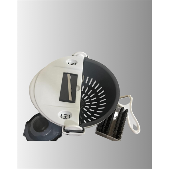 Süzgeçli Çok Fonksiyonlu Döner Rende ve Doğrayıcı Süzgeçli Çok Fonksiyonlu Döner Rende ve Doğrayıcı