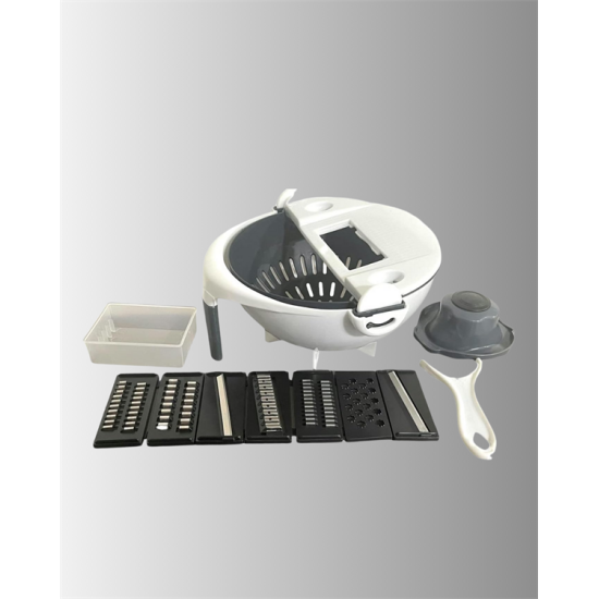 Döner Mekanizmalı Rende Bıçaklı Sebze Dilimleyici Seti