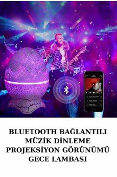 Dinozor Speaker Renk Değiştirme Projeksiyon Modu Bluetooth Hoparlör Gece Lambası