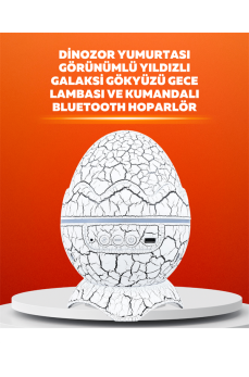 Dinozor Yumurtası Tasarımlı Projektörlü Gece Lambası