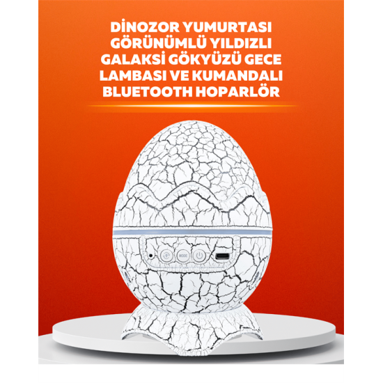 Dinozor Yumurtası Tasarımlı Projektörlü Gece Lambası