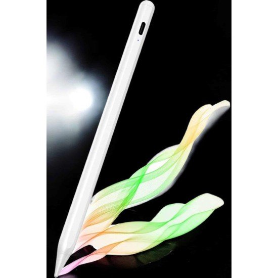 Dokunmatik Kalem Beyaz Şarjlı Yedek Uçlu Android ve İOS Uyumlu Dokunmatik Kalem Beyaz Şarjlı Yedek Uçlu Android ve İOS Uyumlu