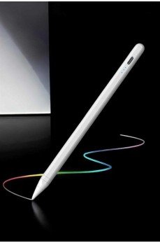Dokunmatik Kalem Beyaz Şarjlı Yedek Uçlu Android ve İOS Uyumlu