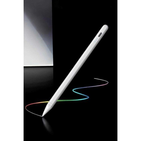Dokunmatik Kalem Beyaz Şarjlı Yedek Uçlu Android ve İOS Uyumlu Dokunmatik Kalem Beyaz Şarjlı Yedek Uçlu Android ve İOS Uyumlu
