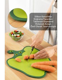 Dolma Biber Figürlü Kaydırmaz Kesme Tahtası Doğrama Panosu