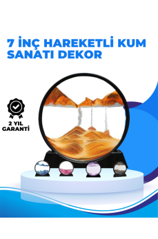 Döndürülebilir Dinamik Kum Tablosu – Stres Giderici, Yüksek Kaliteli Cam ve Doğal Kum ile Sanatsal Masa Dekoru