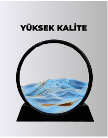 Döndürülebilir Dinamik Kum Tablosu – Stres Giderici, Yüksek Kaliteli Cam ve Doğal Kum ile Sanatsal Masa Dekoru