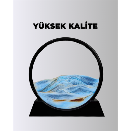 Döndürülebilir Dinamik Kum Tablosu – Stres Giderici, Yüksek Kaliteli Cam ve Doğal Kum ile Sanatsal Masa Dekoru