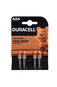 Duracell Alkalin Pil AAA 4'' lü Paket Duracell Alkalin Pil AAA 4'' lü Paket