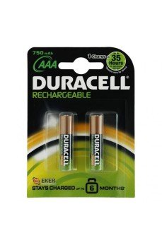 Duracell Şarjedilebilir İnce Kalem Pil 2'li AAA 750 mAh Duracell Şarjedilebilir İnce Kalem Pil 2'li AAA 750 mAh