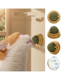 Duvara Yapışan Dönen Kedi Nanesi Cat Oyun Topu Doğal Kedi Oyuncağı