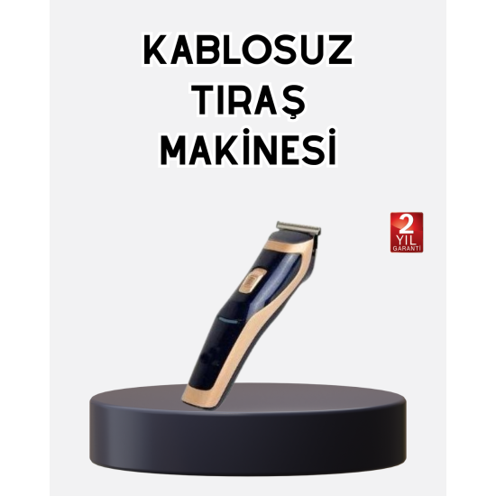 Profesyonel Şarjlı Saç ve Sakal Kesme Makinesi – Unisex, 12 mm Ayarlanabilir Başlık