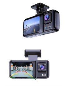 DVR Araç İçi Kamera Ön ve İç Kamera 2 İnç Ekranlı Çift Kamera