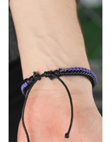 Mor Deri Erkek Bileklik